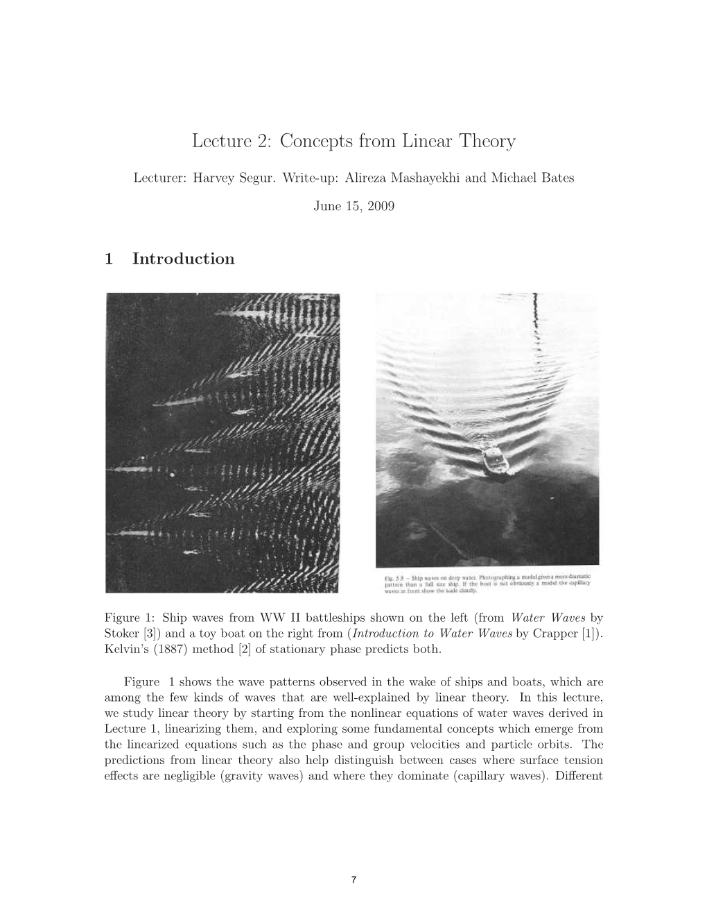 Concepts from Linear Theory