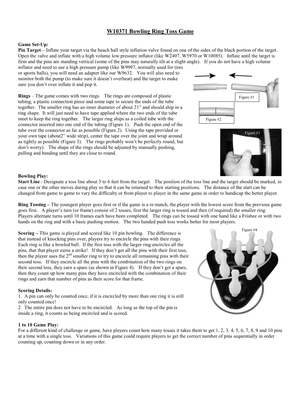 W10371 Ring Toss Bowling Instructions