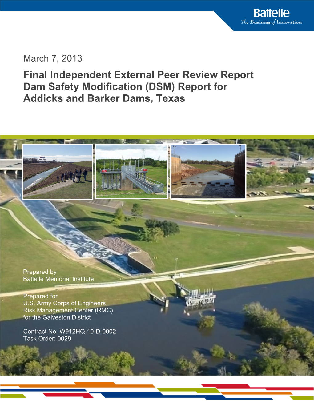 Report for Addicks and Barker Dams, Texas