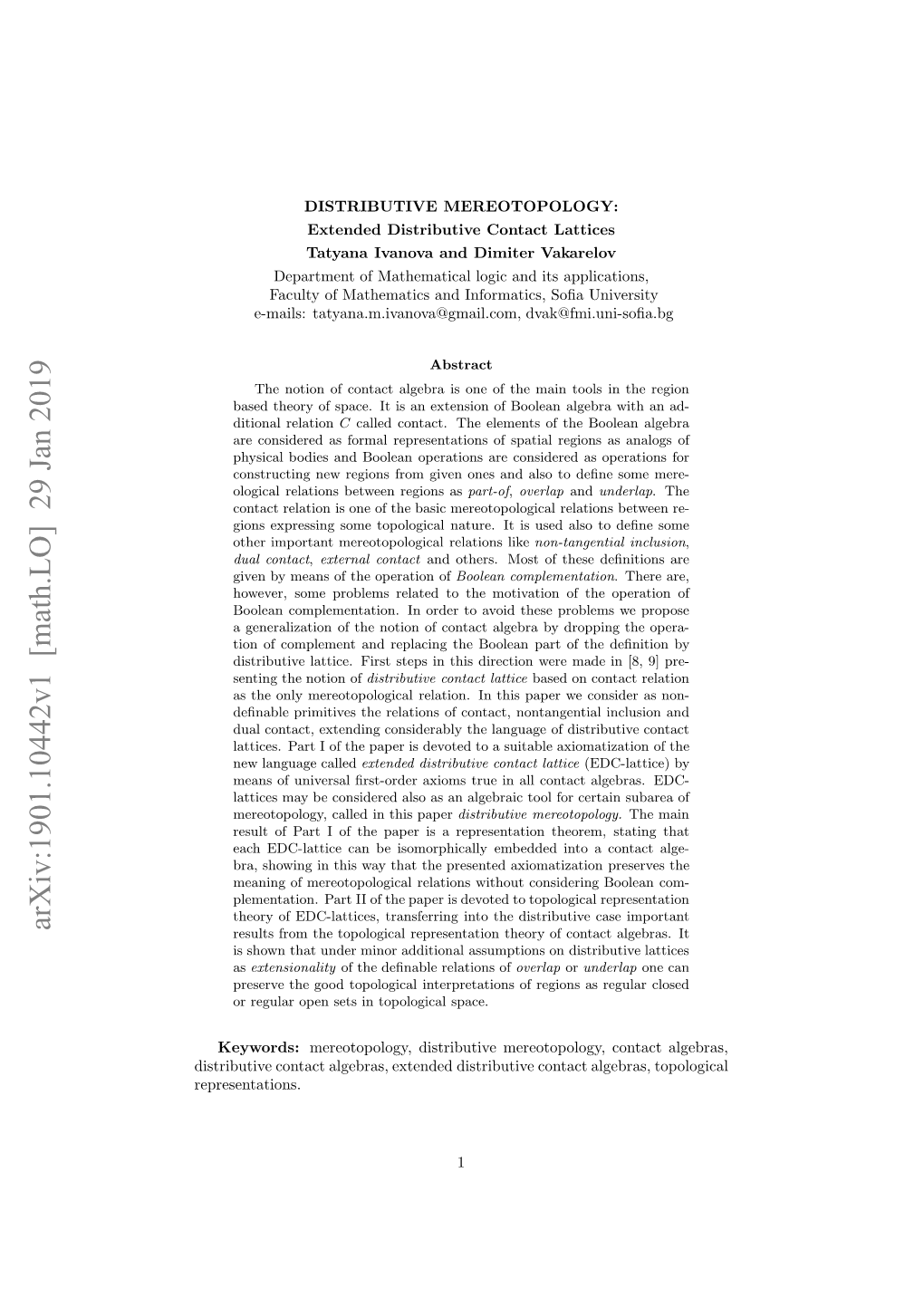 Distributive Mereotopology: Extended Distributive Contact Lattices