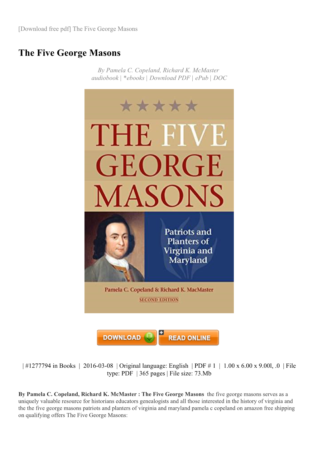 The Five George Masons