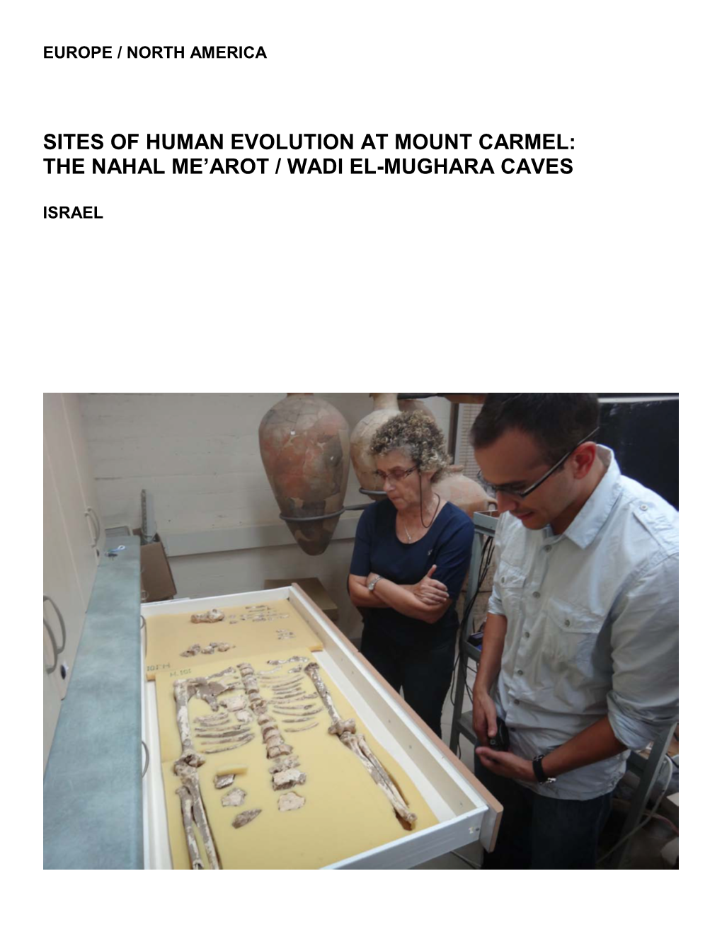 Sites of Human Evolution at Mount Carmel: the Nahal Me'arot / Wadi El