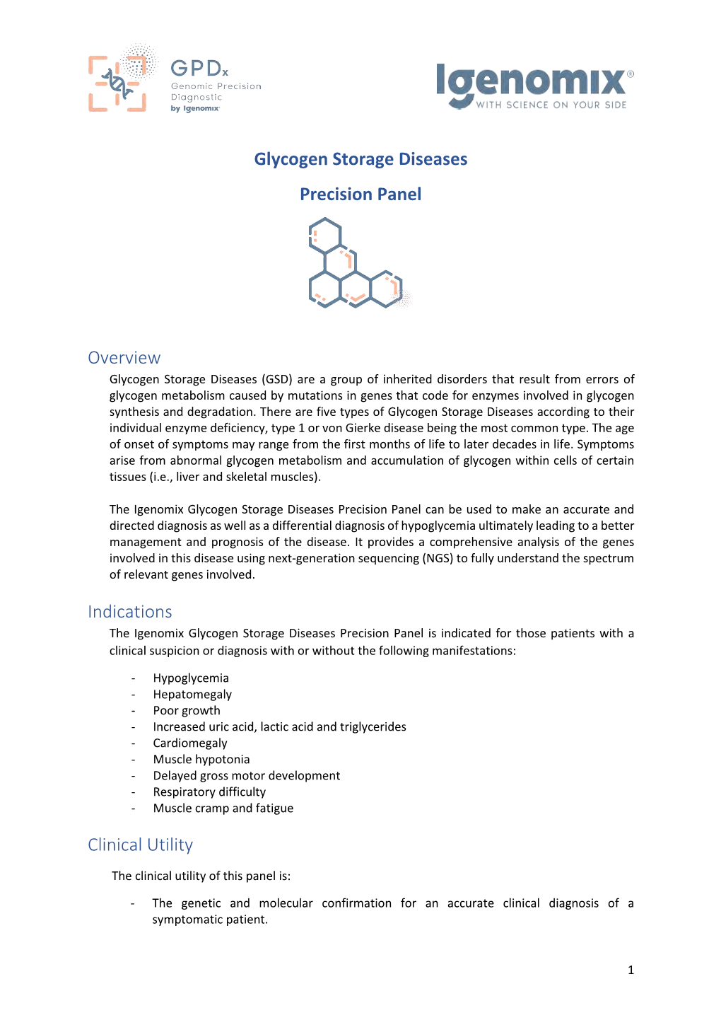 Glycogen Storage Diseases Precision Panel Overview Indications Clinical Utility