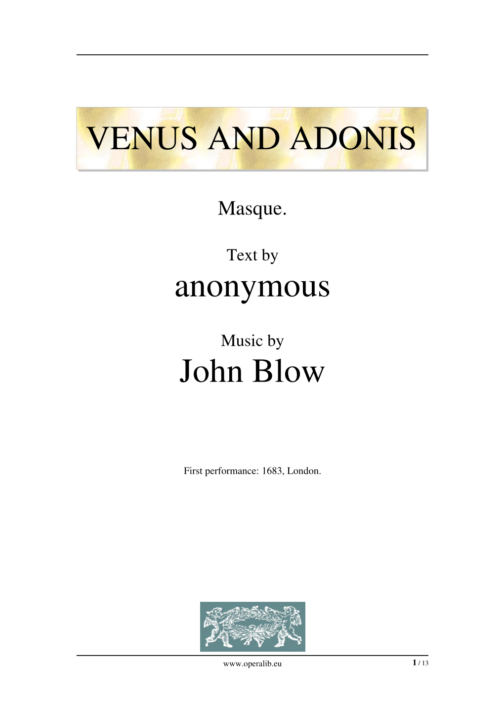 Venus and Adonis