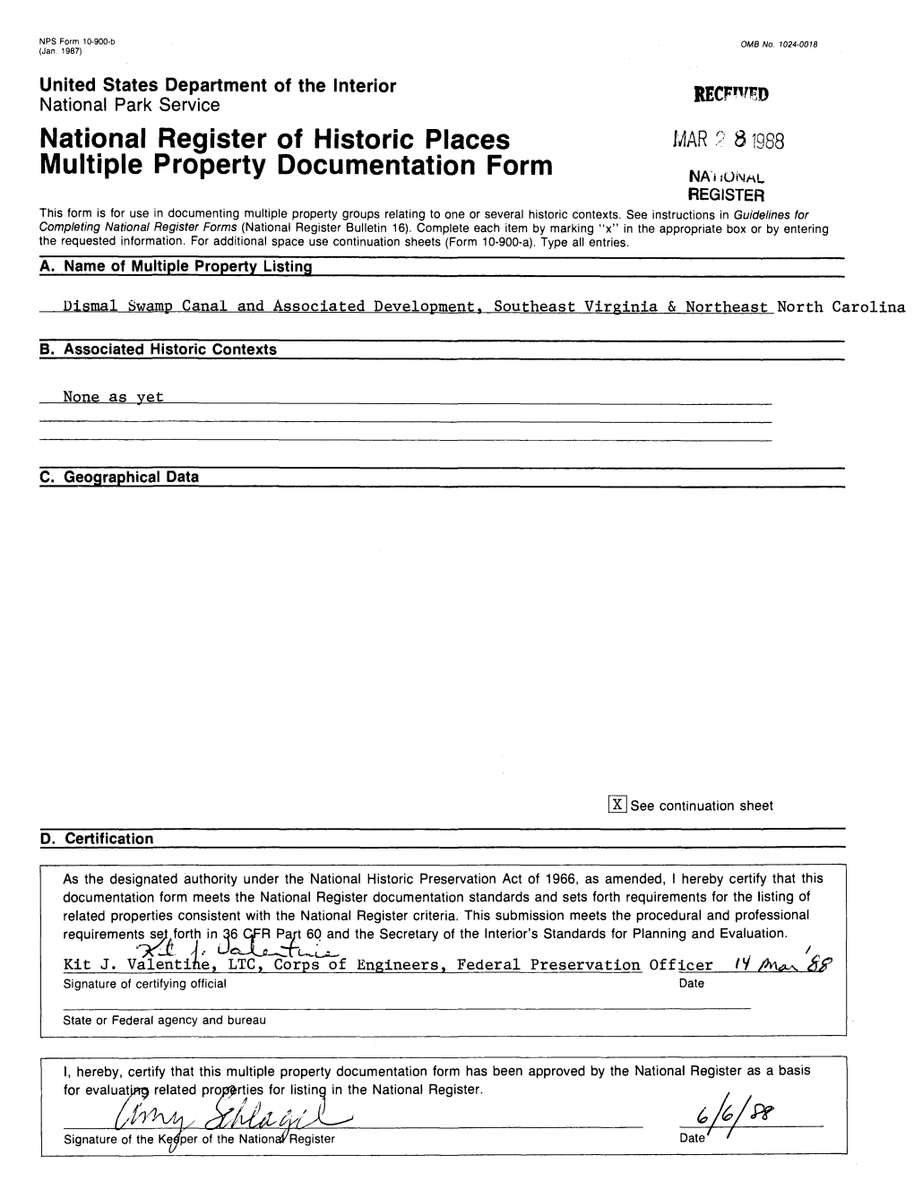 National Register of Historic Places Multiple Property Documentation Form