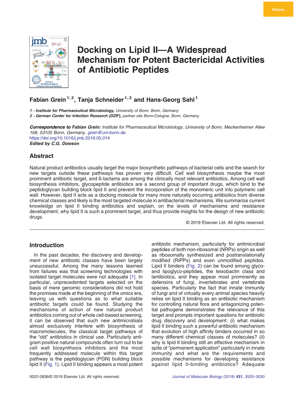 Docking on Lipid II—A Widespread Mechanism for Potent Bactericidal Activities of Antibiotic Peptides