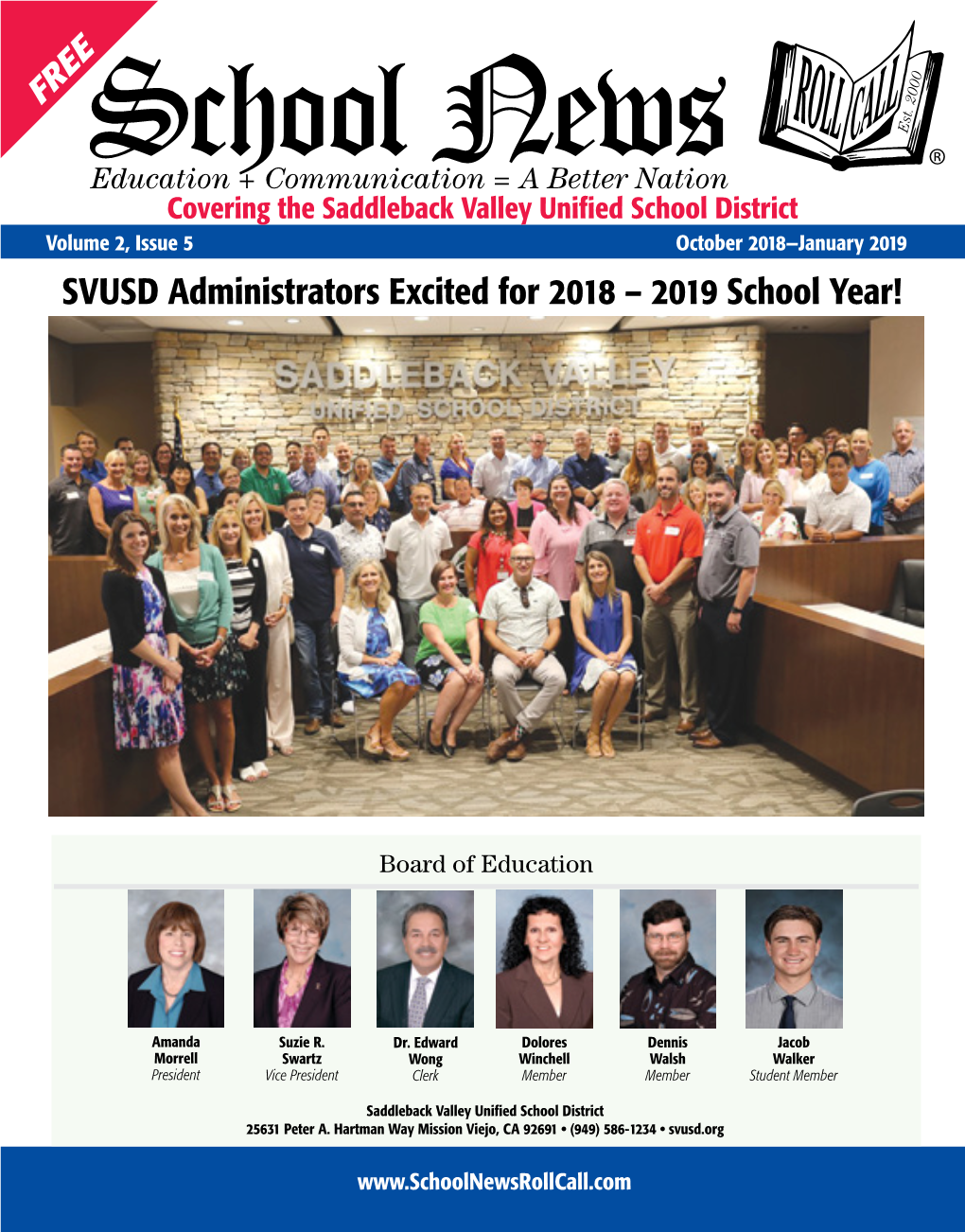 SVUSD Administrators Excited for 2018 – 2019 School Year!