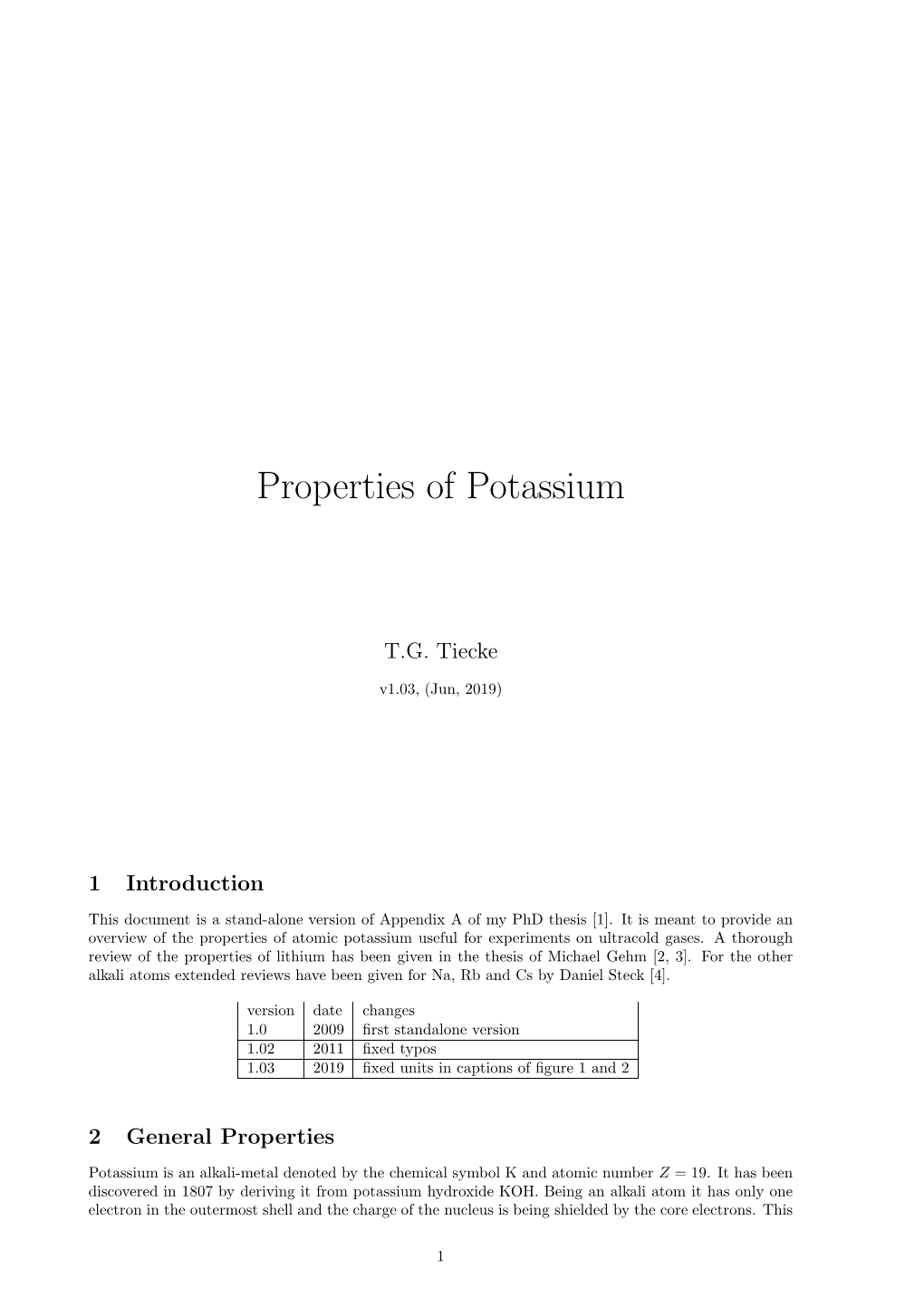 Properties of Potassium