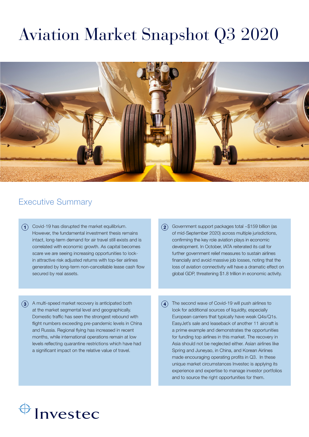 Investec Aviation Finance Report Q3 2020