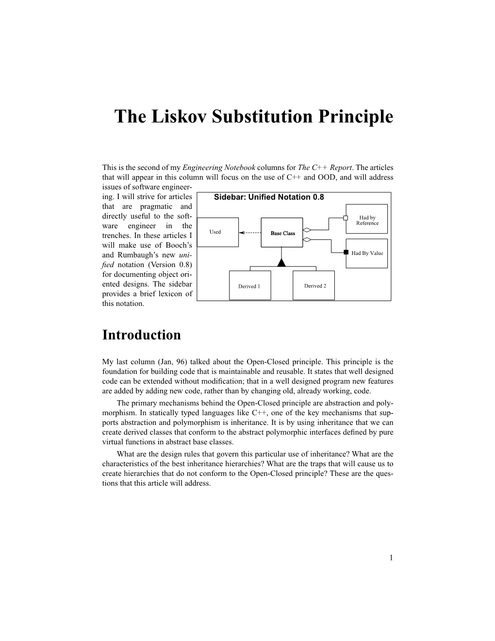 The Liskov Substitution Principle