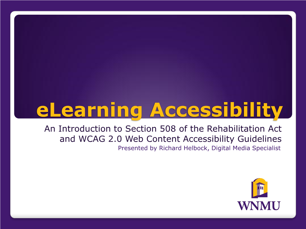 Elearning Accessibility