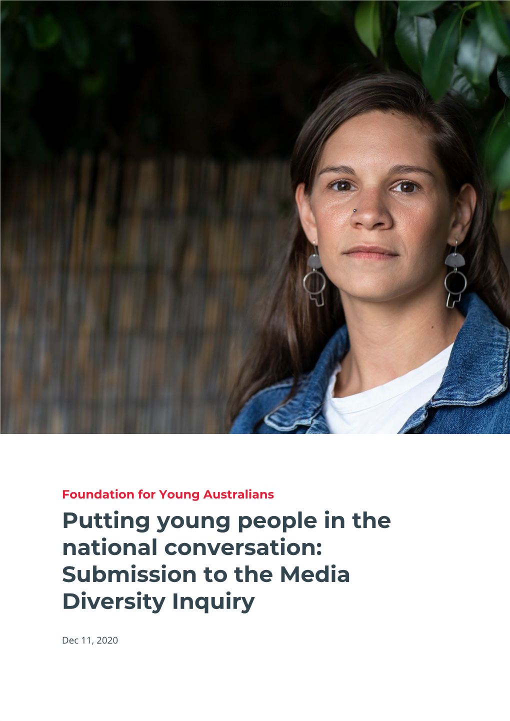 Putting Young People in the National Conversation: Submission to the Media Diversity Inquiry