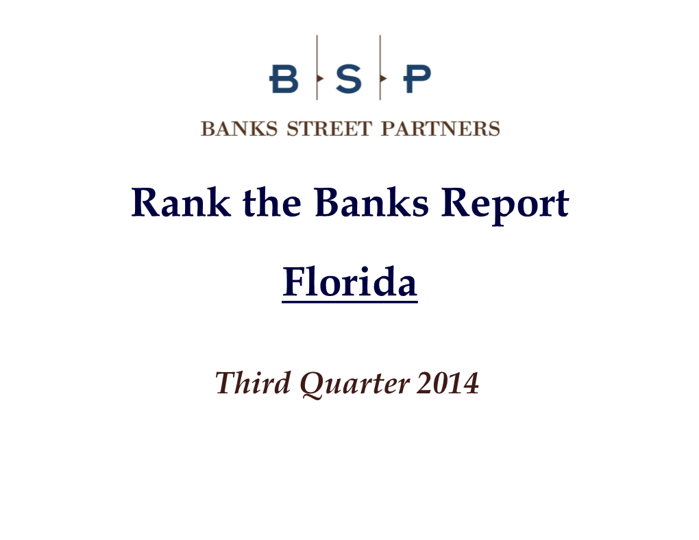 Rank the Banks Report Florida