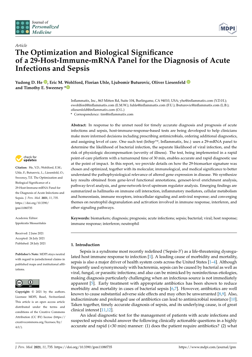 The Optimization and Biological Significance of a 29-Host-Immune