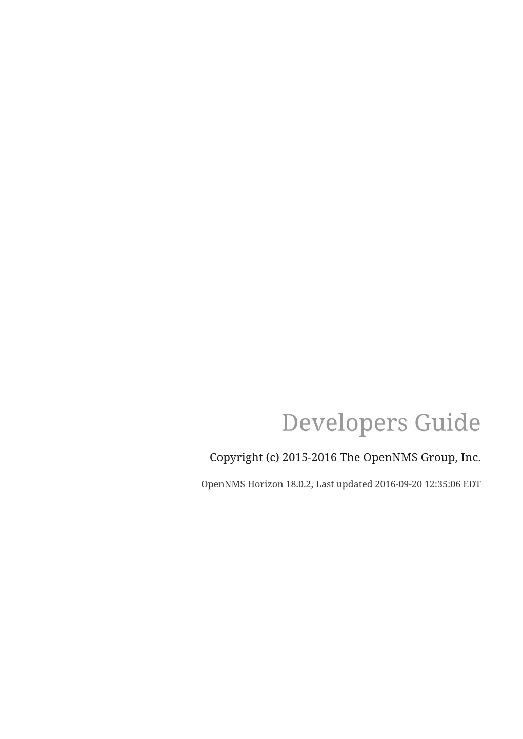 Developers Guide