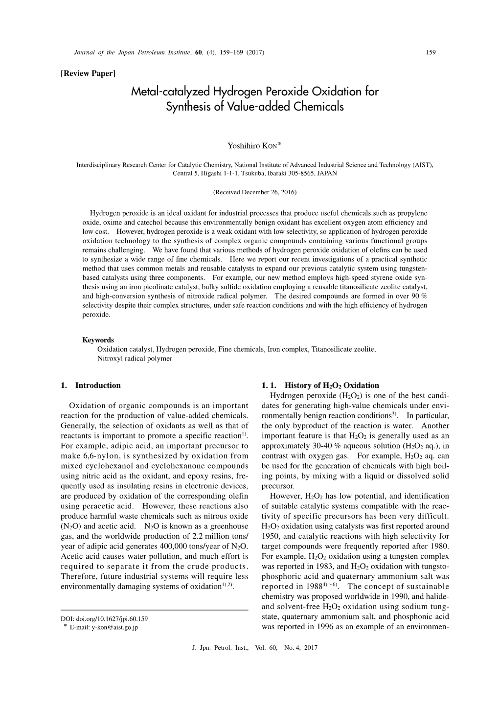 Metal-Catalyzed Hydrogen Peroxide Oxidation for Synthesis of Value-Added Chemicals