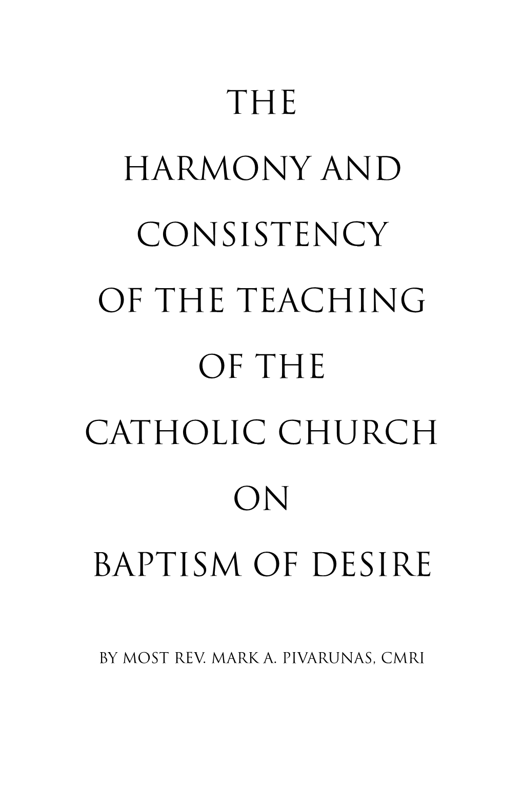 Baptism of Desire Booklet