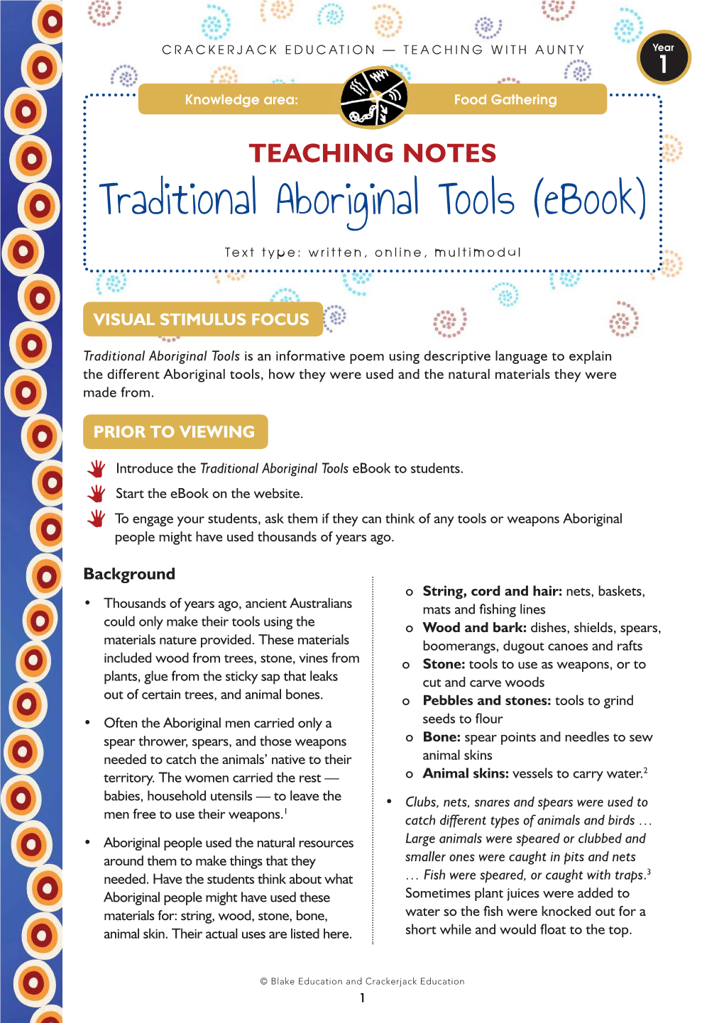 Traditional Aboriginal Tools (Ebook)