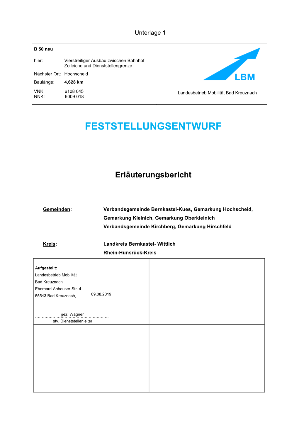 Feststellungsentwurf