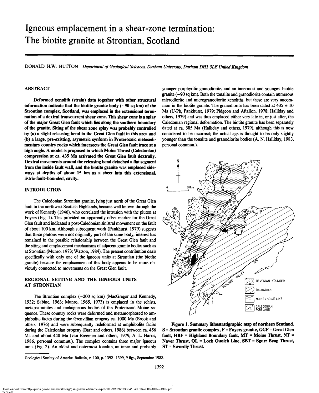 The Biotite Granite at Strontian, Scotland