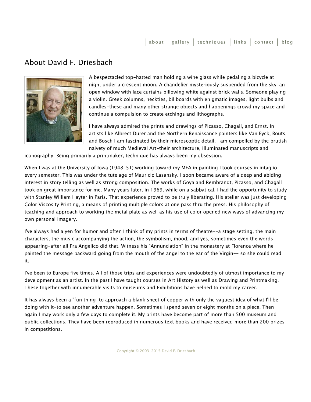 About David F. Driesbach