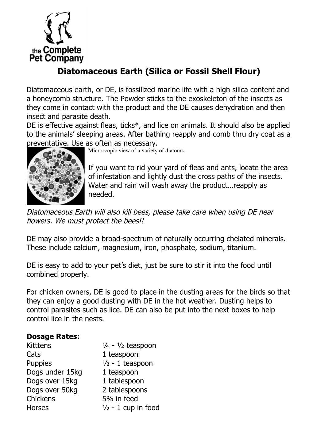 Diatomaceous Earth (Silica Or Fossil Shell Flour)