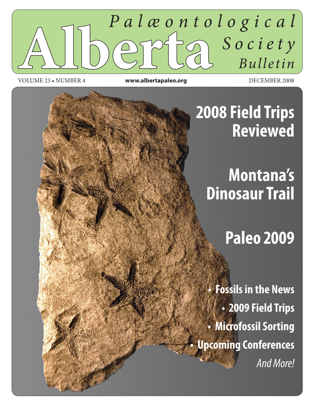 Palæontological Society 2008 Field Trips Reviewed Paleo 2009