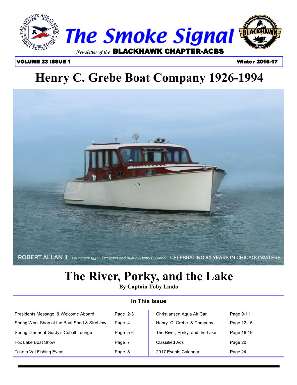 The River, Porky, and the Lake Henry C. Grebe Boat Company 1926-1994