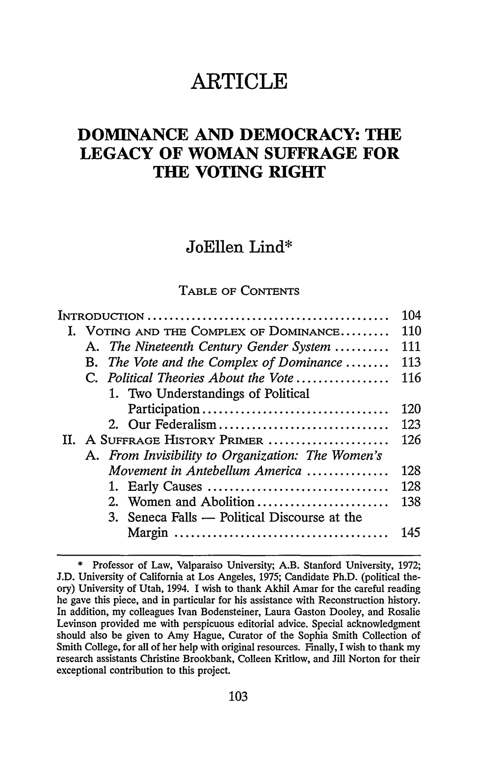 The Legacy of Woman Suffrage for the Voting Right