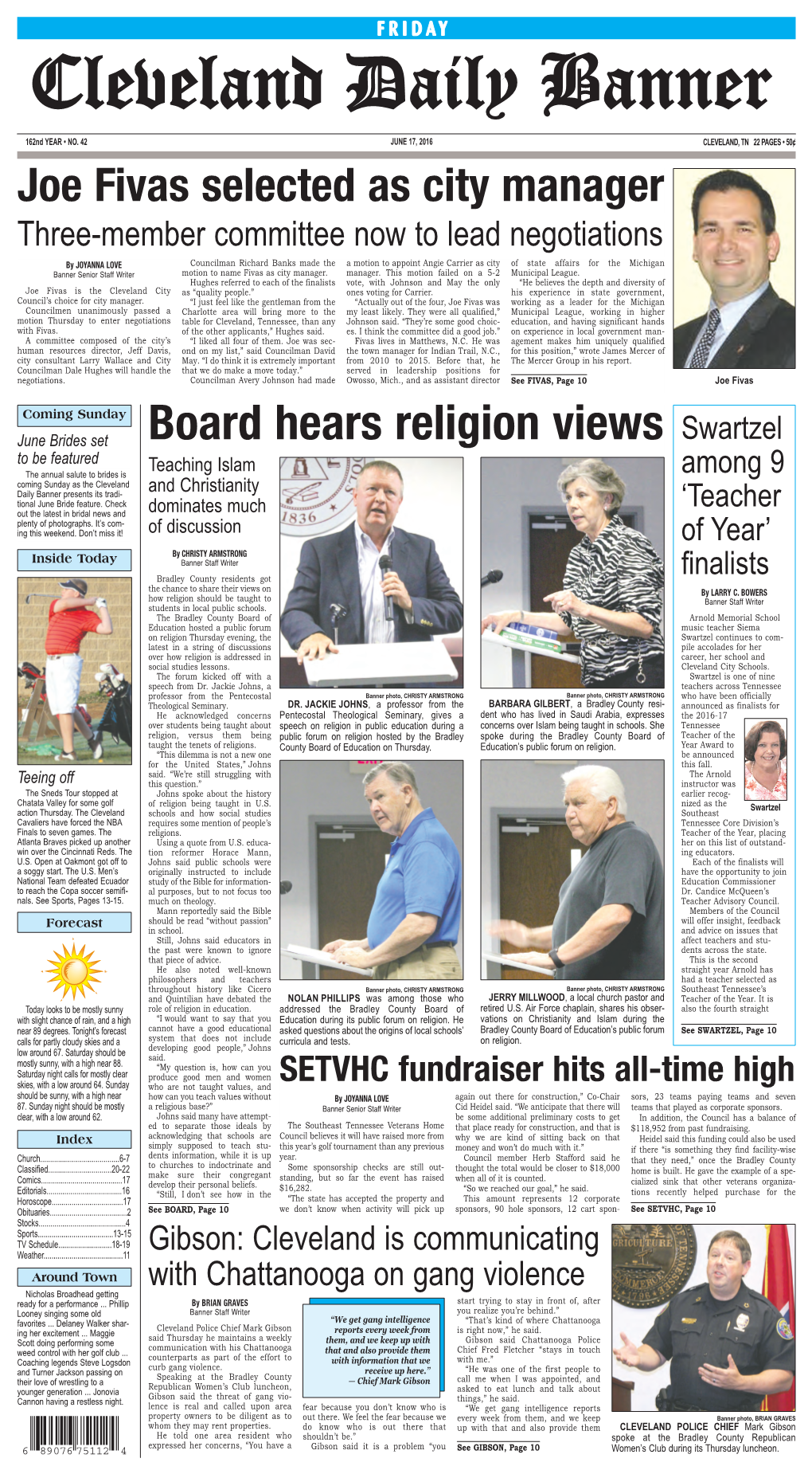 Board Hears Religion Views