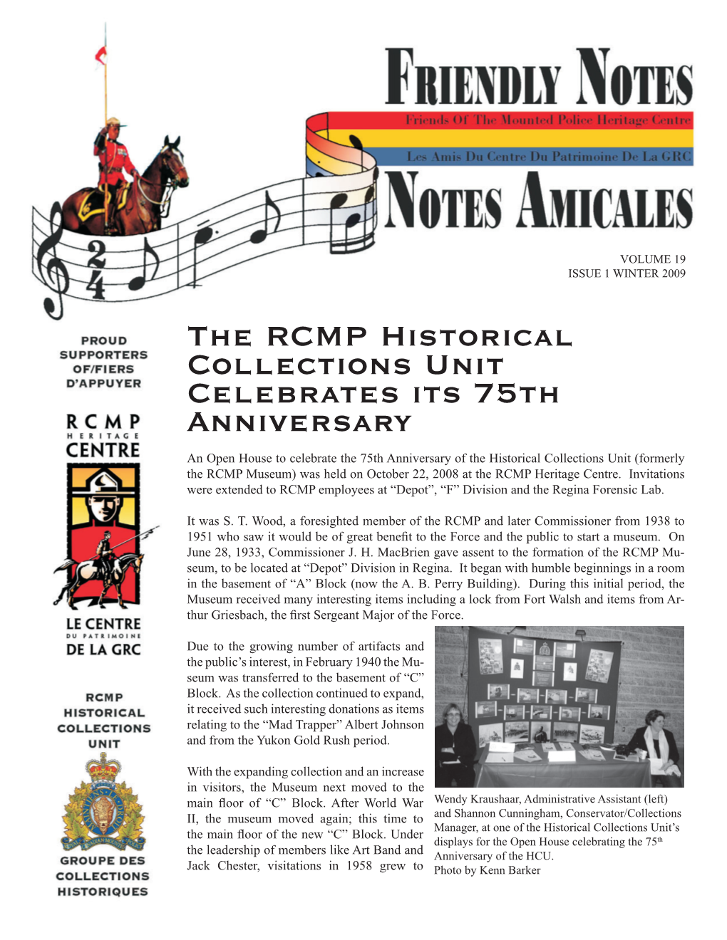 The RCMP Historical Collections Unit Celebrates Its 75Th Anniversary