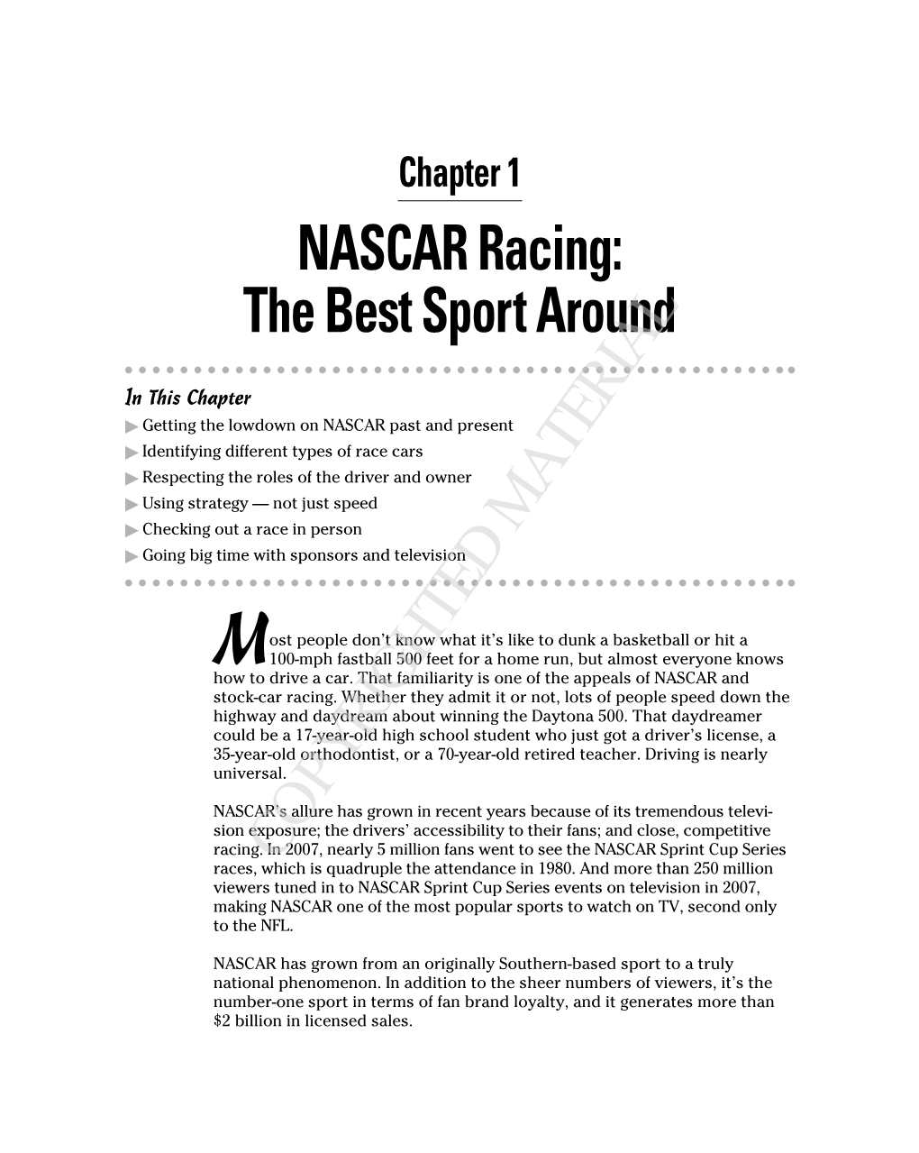 NASCAR Racing: the Best Sport Around