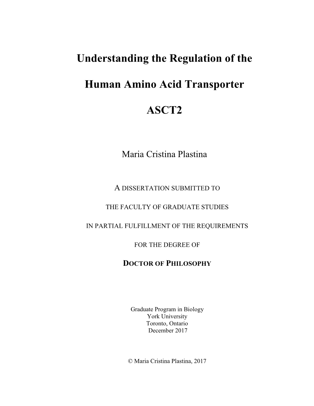 Understanding the Regulation of the Human Amino Acid Transporter