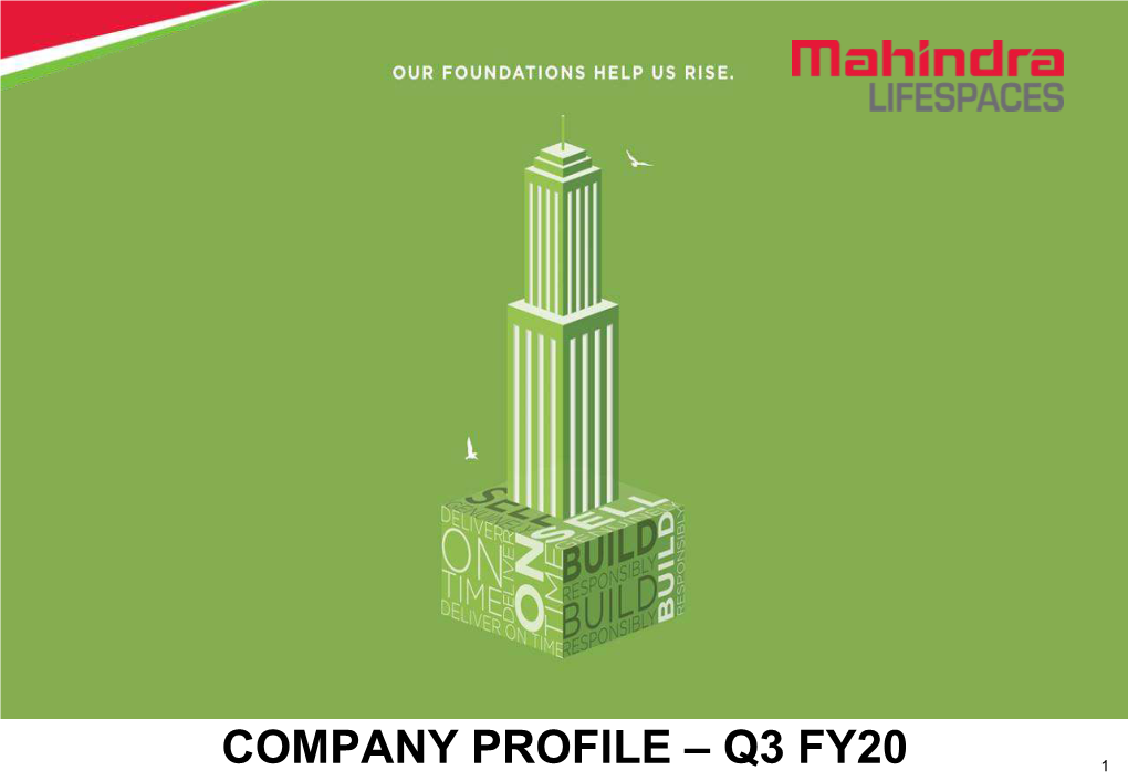 COMPANY PROFILE – Q3 FY20 1 Outline