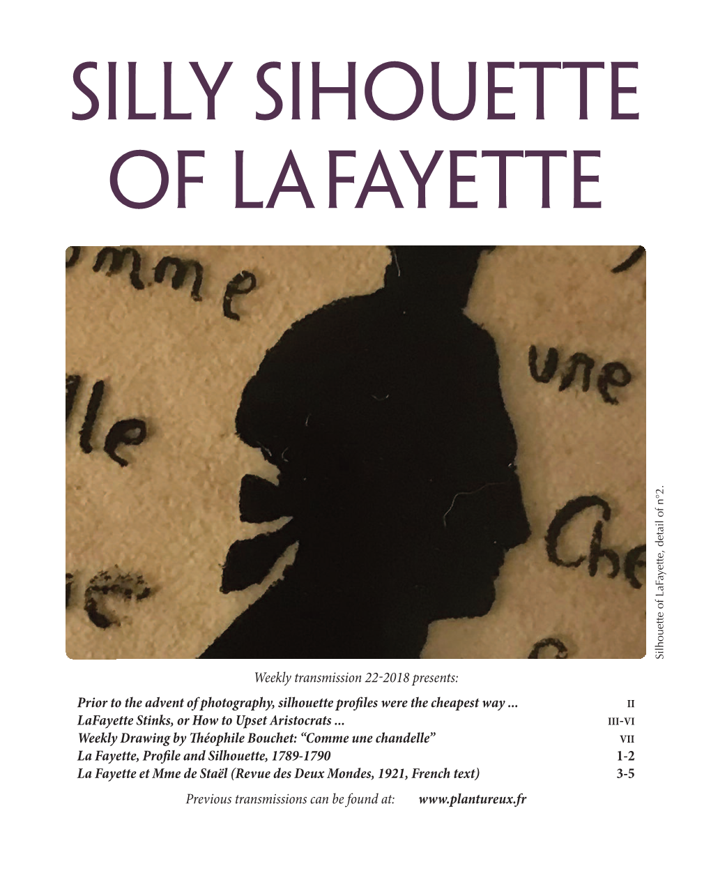 Silly Sihouette of Lafayette