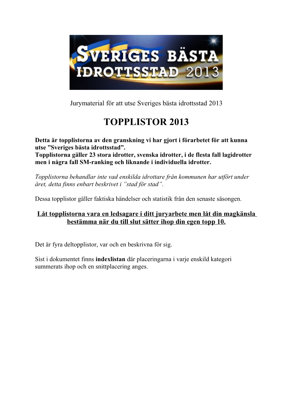 Topplistor 2013