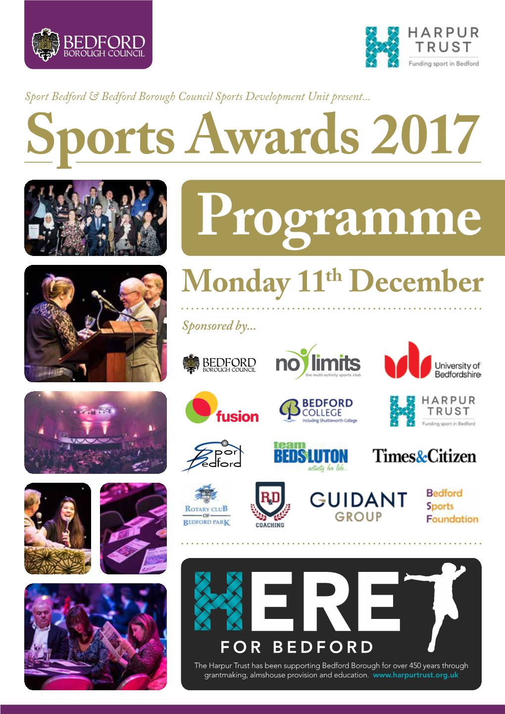 Sports Awards 2017 Programme Monday 11Th December Sponsored By