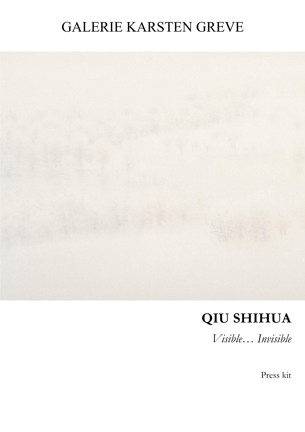 Galerie Karsten Greve Qiu Shihua