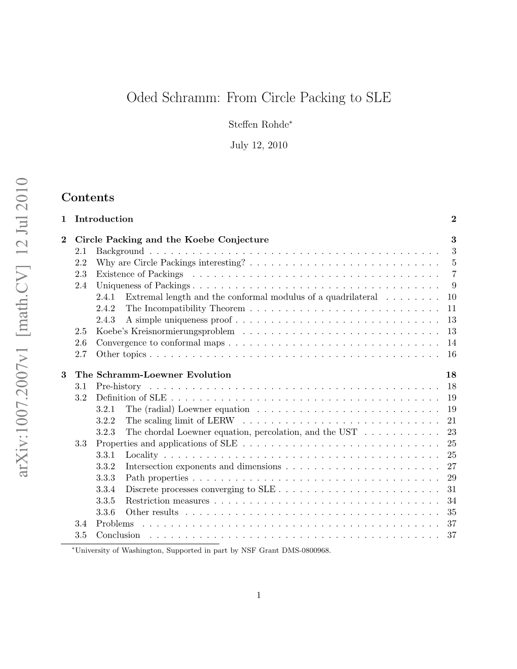 Oded Schramm: from Circle Packing to SLE