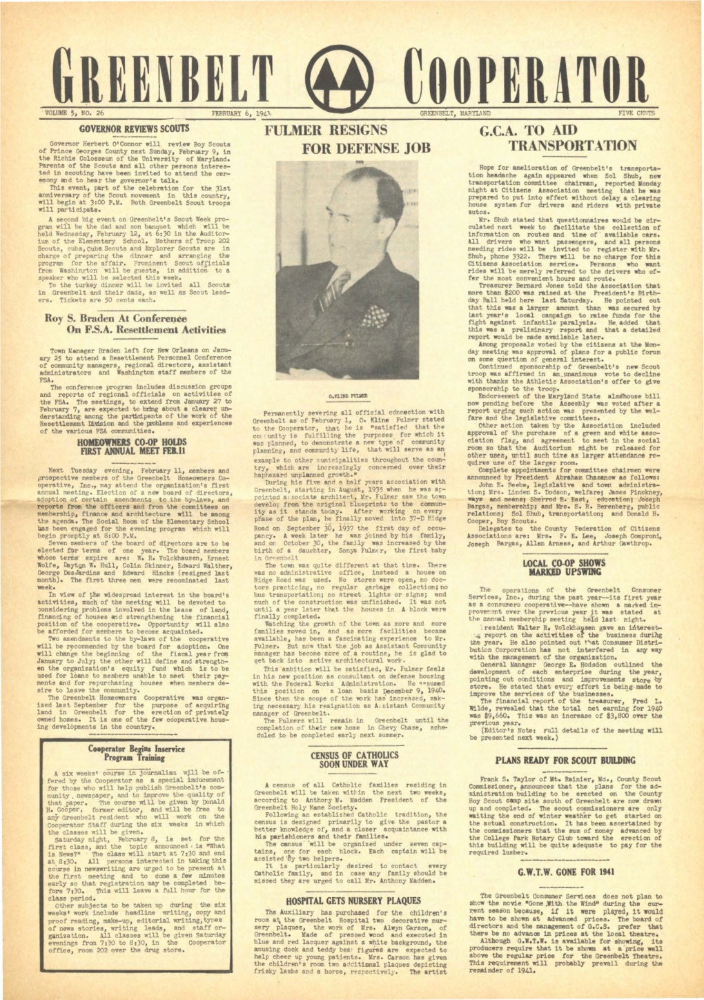 2 February 1941 Greenbelt News Review