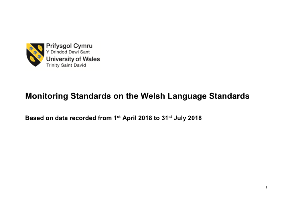 Monitoring Standards on the Welsh Language Standards