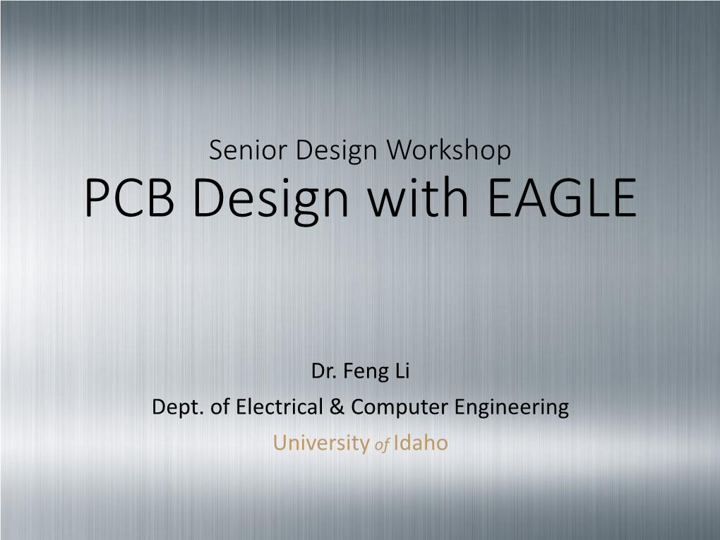 PCB Design with EAGLE