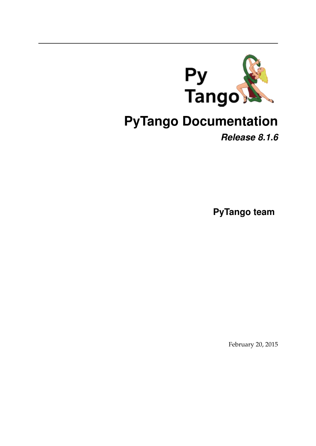 Pytango Documentation Release 8.1.6