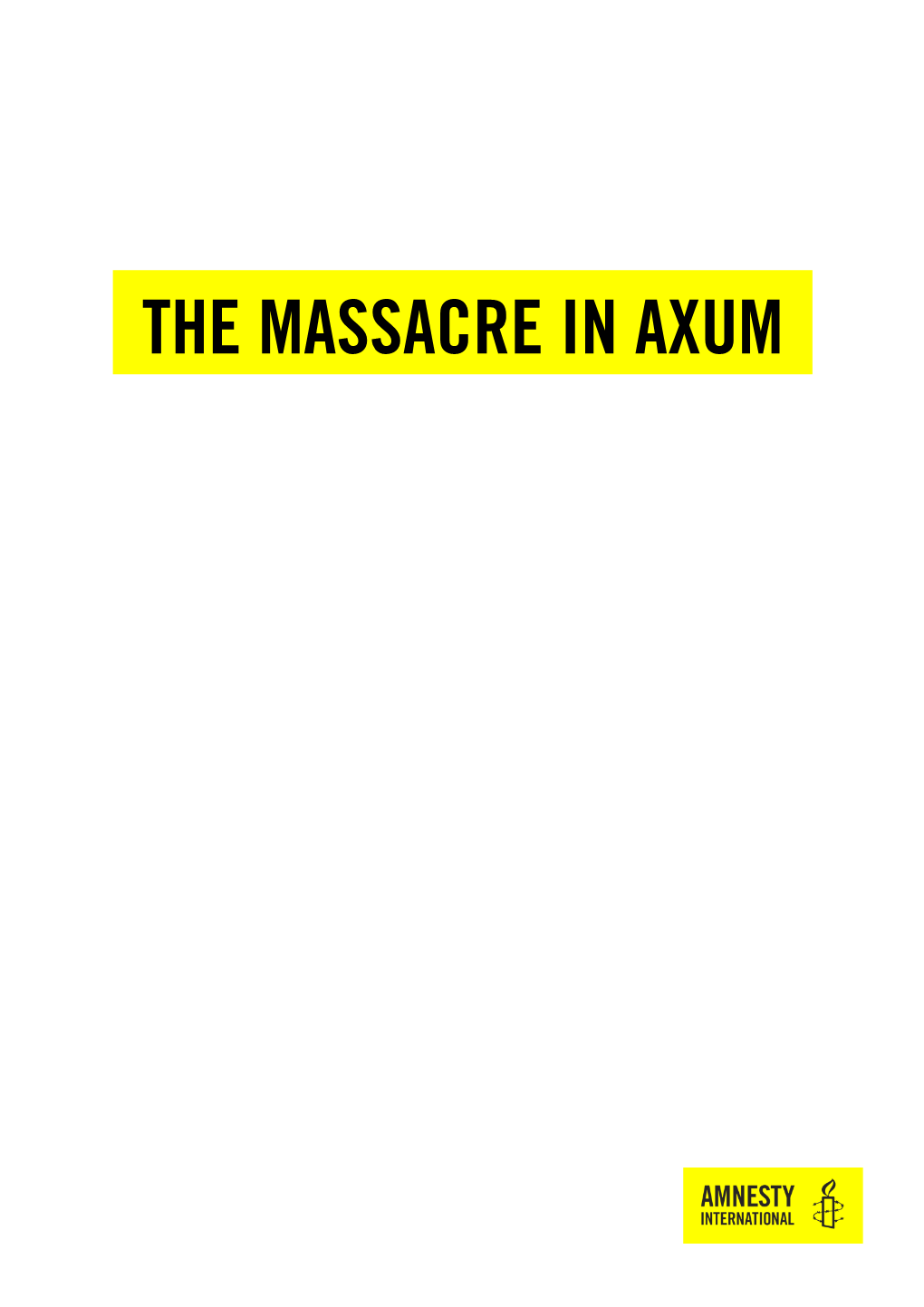 The Massacre of Axum