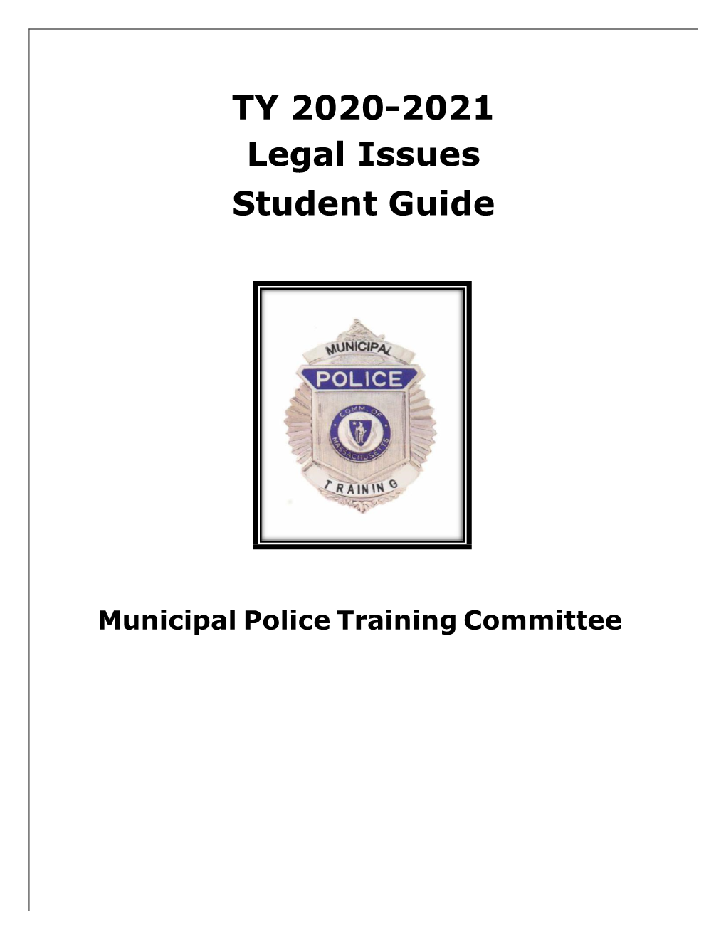 TY 2020-2021 Legal Issues Student Guide