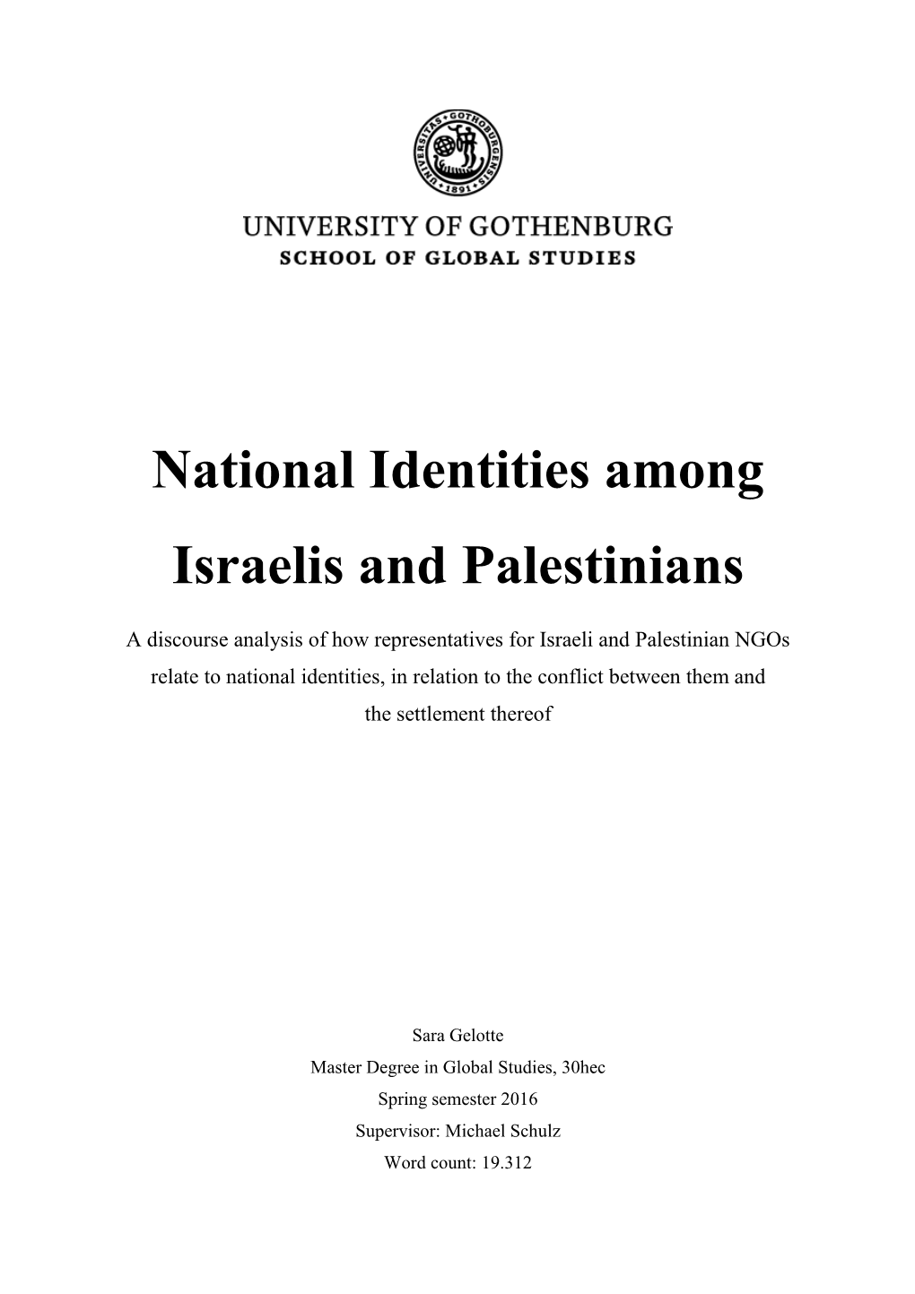 National Identities Among Israelis and Palestinians