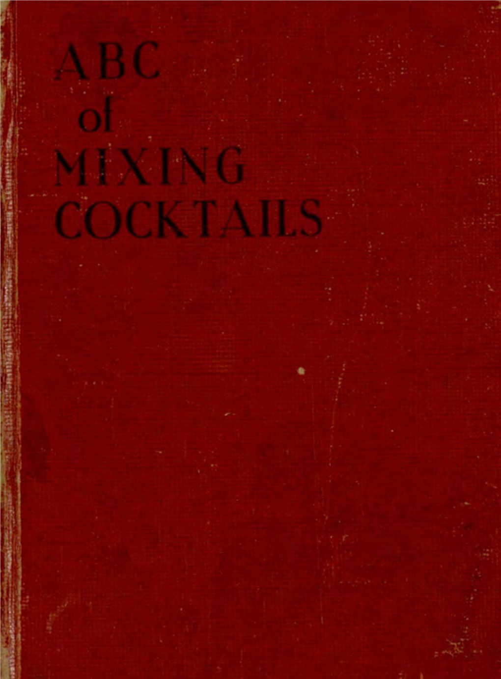HARRY's ABC of Mixing Cocktails