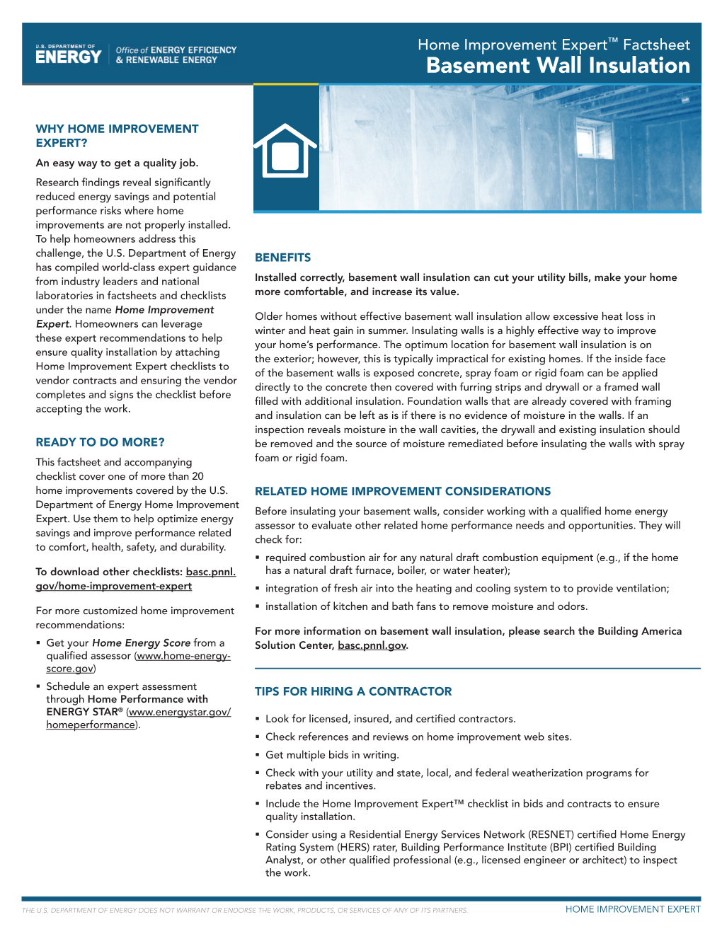 Basement Wall Insulation