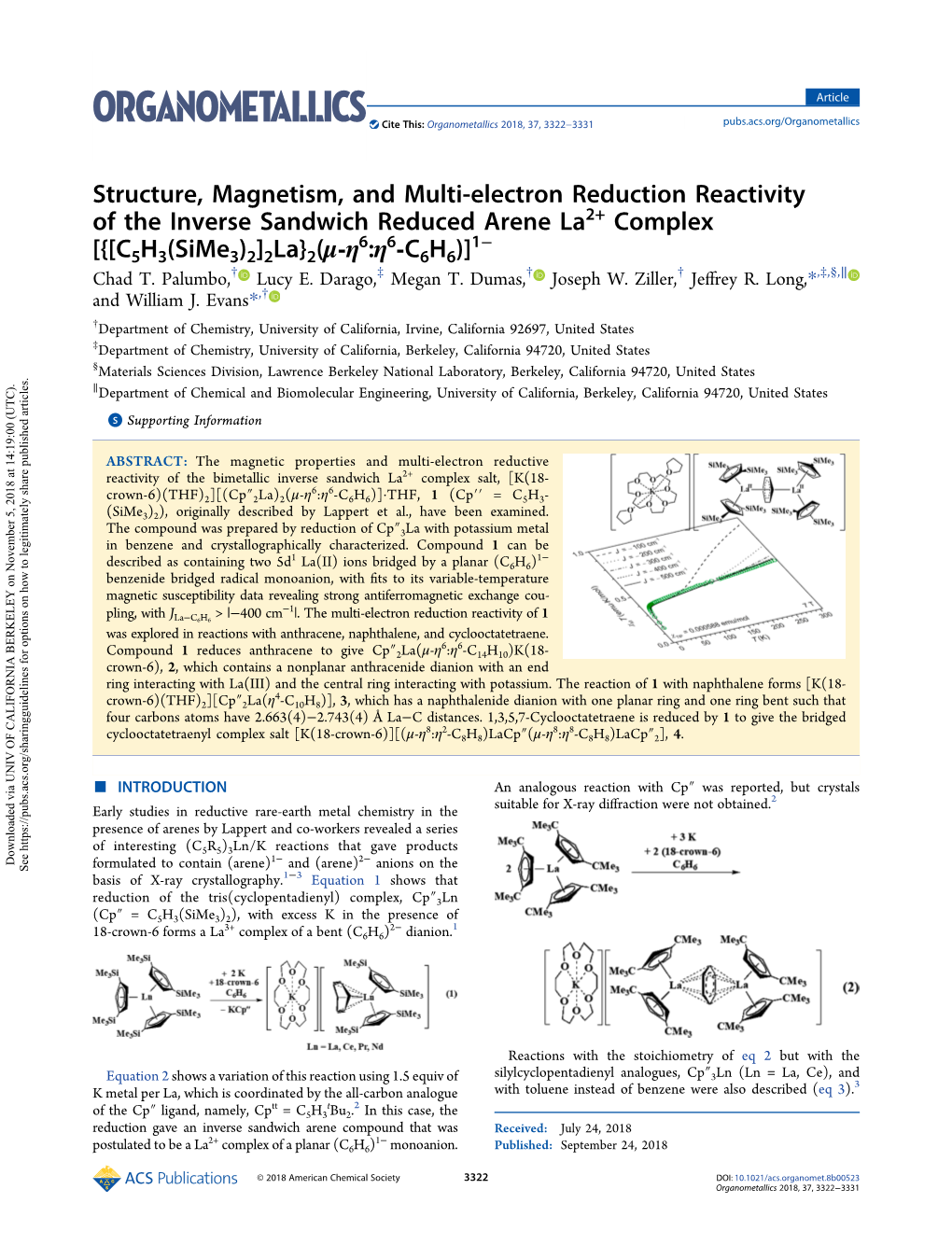 Structure, Magnetism, and Multi-Electron