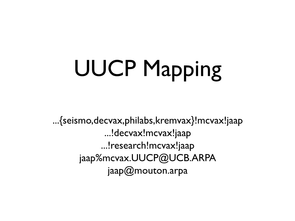 UUCP Mapping